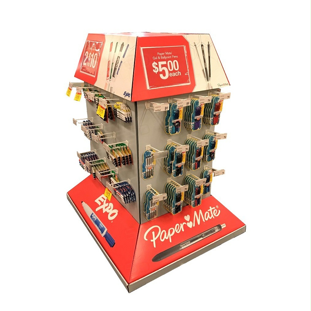 水性筆落地直立式掛鉤紙展架 水性筆落地直立式掛鉤紙展架